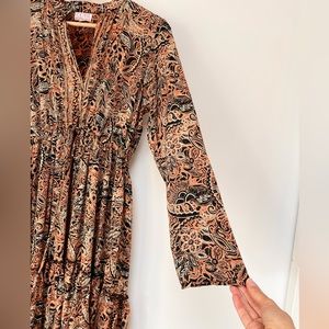 Boho, long flowy dress by Cienna.